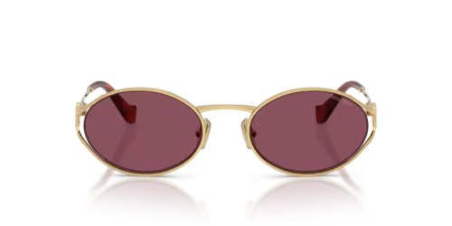 MIU MIU MU 52YS - 5AK20Y - 54 Okulary przeciwsłoneczne Złoty Owalny
