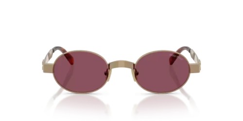 MIU MIU MU B51S - 7OE30Y - 47 Okulary przeciwsłoneczne Brąz Owalny