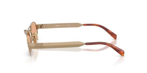MIU MIU MU B52S - 7OE90X - 52 Okulary przeciwsłoneczne Brąz Owalny