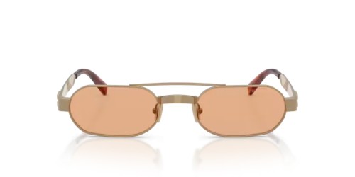 MIU MIU MU B52S - 7OE90X - 52 Okulary przeciwsłoneczne Brąz Owalny