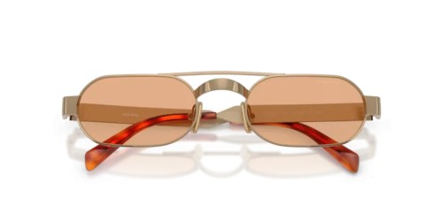 MIU MIU MU B52S - 7OE90X - 52 Okulary przeciwsłoneczne Brąz Owalny