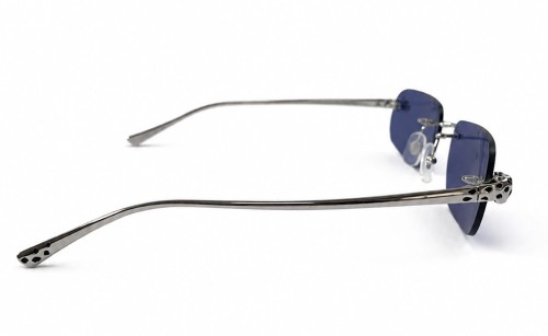 Cartier CT0494O with Custom Lens - 002 - 55 Okulary przeciwsłoneczne Srebrny Zaokrąglony