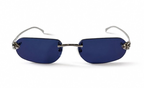 Cartier CT0494O with Custom Lens - 002 - 55 Okulary przeciwsłoneczne Srebrny Zaokrąglony