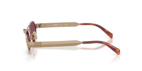 MIU MIU MU B52S - 7OE30Y - 52 Okulary przeciwsłoneczne Brąz Owalny