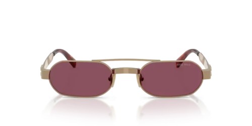 MIU MIU MU B52S - 7OE30Y - 52 Okulary przeciwsłoneczne Brąz Owalny