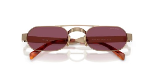 MIU MIU MU B52S - 7OE30Y - 52 Okulary przeciwsłoneczne Brąz Owalny