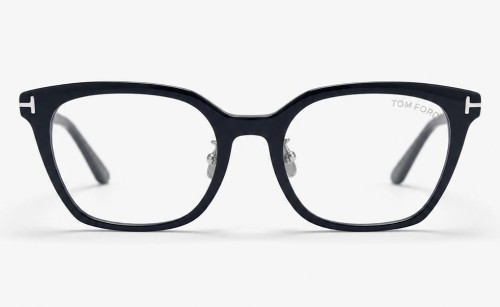 Tom Ford TF6103-D-B ECO - 001 - 53 - Z SOCZEWKAMI Z FILTREM ŚWIATŁA NIEBIESKO-FIOLETOWEGO Oprawki korekcyjne Czarny Kanciaste