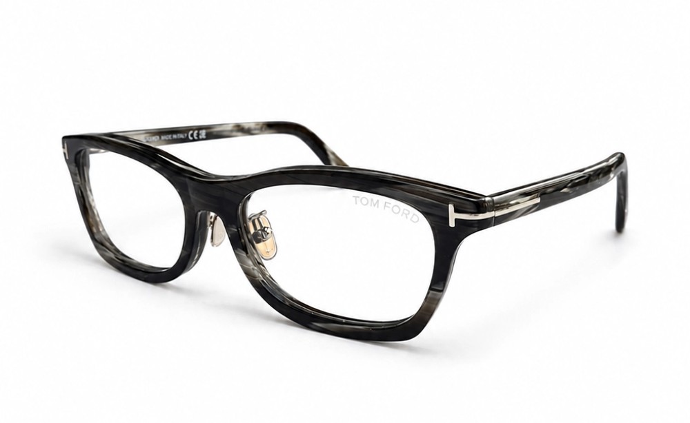 Tom Ford TF6074-D-B ECO - 062 - 53 - Z SOCZEWKAMI Z FILTREM ŚWIATŁA NIEBIESKO-FIOLETOWEGO Oprawki korekcyjne Kanciaste