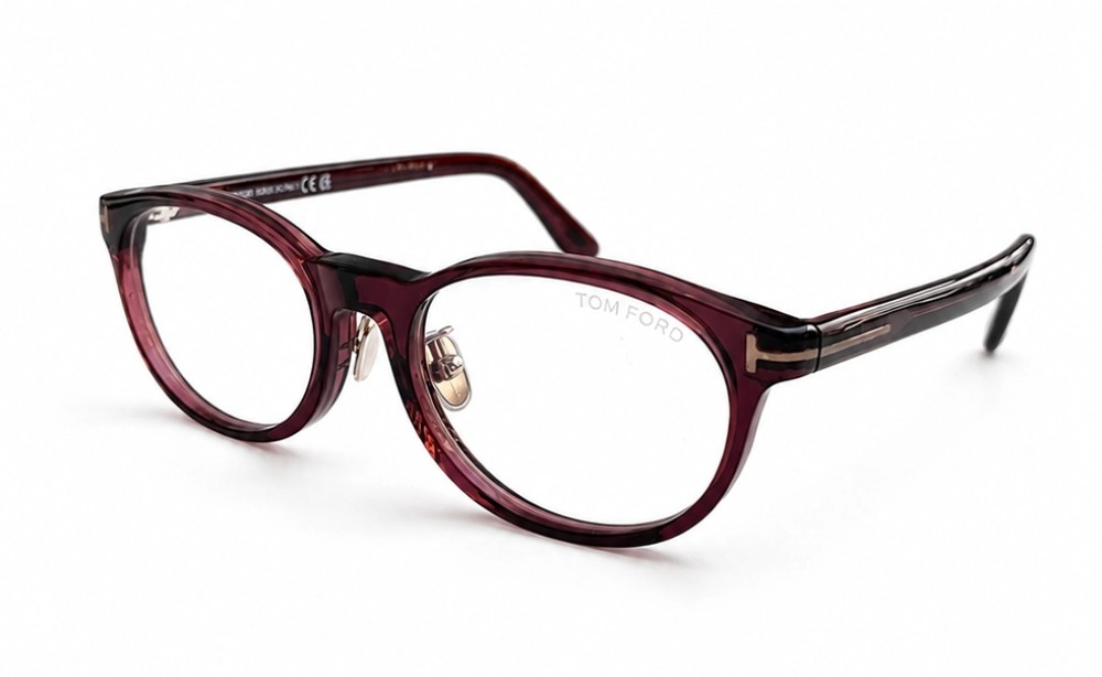 Tom Ford TF6075-D-B ECO - 069 - 50 - Z SOCZEWKAMI Z FILTREM ŚWIATŁA NIEBIESKO-FIOLETOWEGO Oprawki korekcyjne Owalny