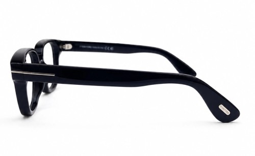 Tom Ford TF6071-D-B ECO - 001 - 54 - Z SOCZEWKAMI Z FILTREM ŚWIATŁA NIEBIESKO-FIOLETOWEGO Oprawki korekcyjne Czarny Kanciaste