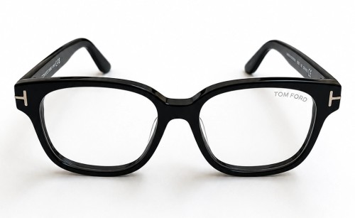 Tom Ford TF6071-D-B ECO - 001 - 54 - Z SOCZEWKAMI Z FILTREM ŚWIATŁA NIEBIESKO-FIOLETOWEGO Oprawki korekcyjne Czarny Kanciaste