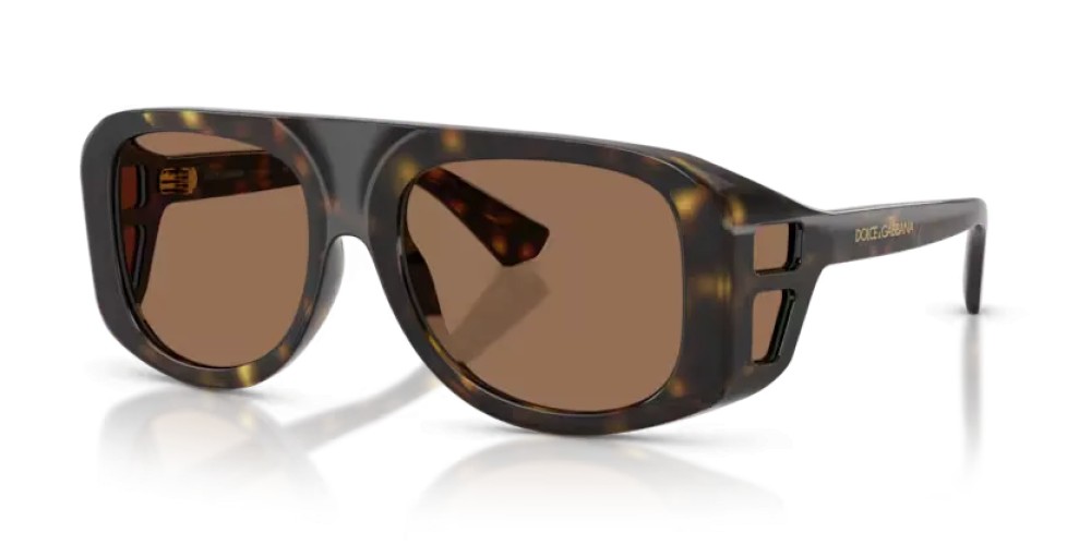 DOLCE & GABBANA DG6208 - 502/73 - 55 Okulary przeciwsłoneczne Havanna Pilotki (aviator)