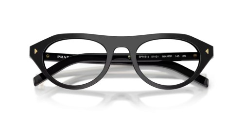 PRADA PR B15S - 16K60K - 51 - Z SOCZEWKAMI Z FILTREM ŚWIATŁA NIEBIESKO-FIOLETOWEGO Okulary przeciwsłoneczne Czarny