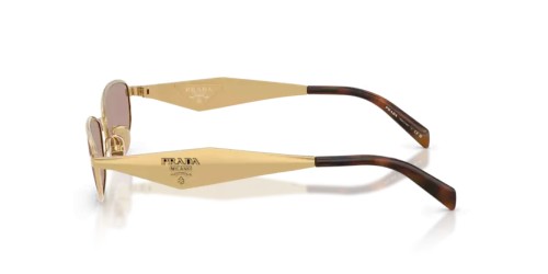 PRADA PR D51S - 5AK20I - 55 Okulary przeciwsłoneczne Złoty Owalny