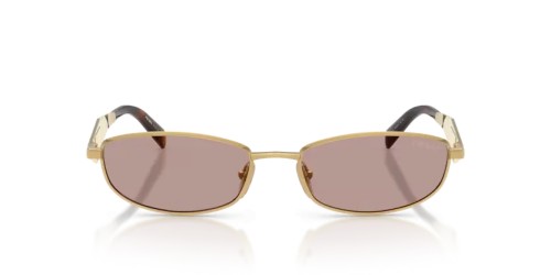 PRADA PR D51S - 5AK20I - 55 Okulary przeciwsłoneczne Złoty Owalny