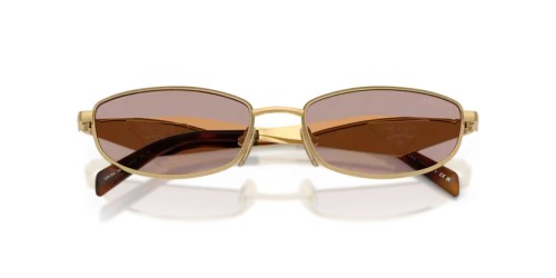 PRADA PR D51S - 5AK20I - 55 Okulary przeciwsłoneczne Złoty Owalny