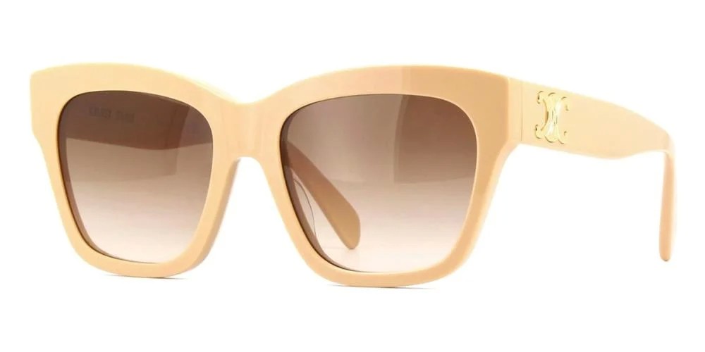 Celine CL40253I - 57F - 55 Okulary przeciwsłoneczne Beżowy Kanciaste