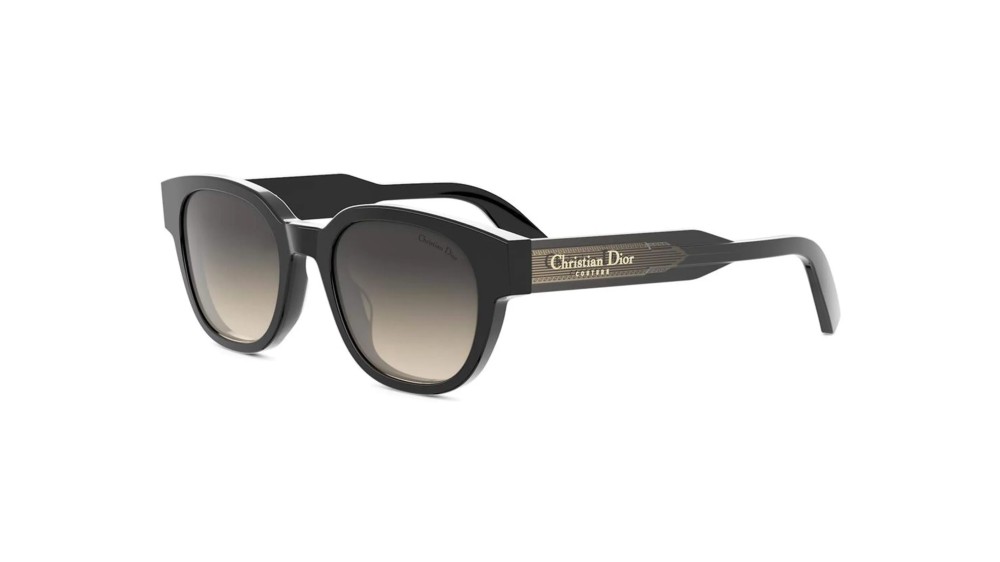Dior CHRISTIAN DIOR LABEL R1I - 10A2 - 51 Okulary przeciwsłoneczne Czarny Zaokrąglony
