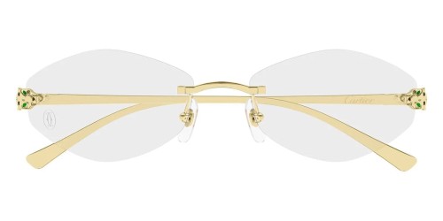 Cartier CT0637O - 001 - 56 Oprawki korekcyjne Złoty Geometryczny