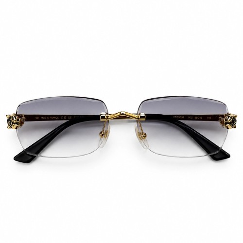 Cartier CT0418O with Diamond Cut Lenses Style - 001 - 58 - LIMITED EDITION Okulary przeciwsłoneczne Złoty Prostokątny