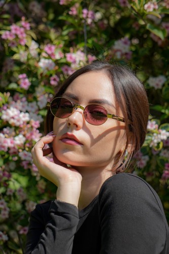 MIU MIU MU B51S - 7OE30Y - 47 Okulary przeciwsłoneczne Brąz Owalny