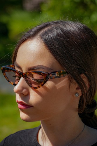 MIU MIU MU B11SU - 14L4I0 - 55 Okulary przeciwsłoneczne Kocie oczy