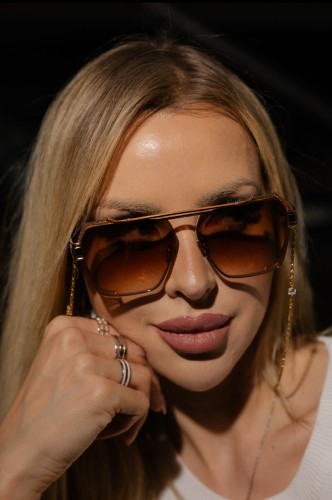 Balmain BPS-155 PREMIER - B - 61 Okulary przeciwsłoneczne Różowe złoto Kanciaste