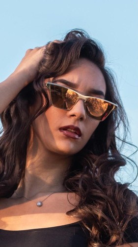 Givenchy GV40013U - 32G - 59 Okulary przeciwsłoneczne Złoty Kocie oczy