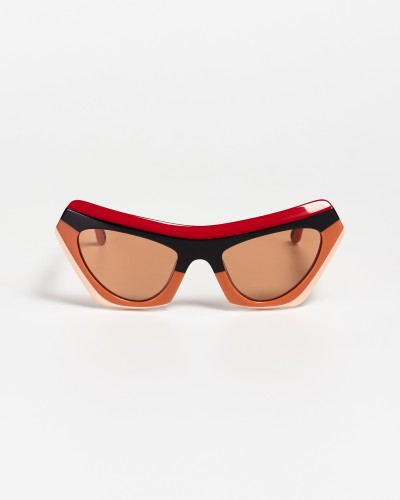 Marni P1N Marni Devil's Pool Striped - 56 Okulary przeciwsłoneczne Wzorzysty Kocie oczy