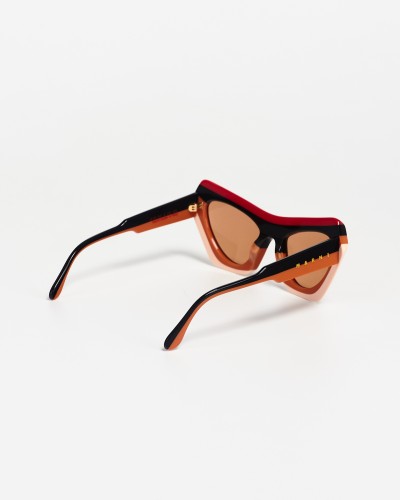 Marni P1N Marni Devil's Pool Striped - 56 Okulary przeciwsłoneczne Wzorzysty Kocie oczy