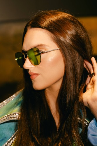 Jimmy Choo CAROL/S - Y3RQT - 56 Okulary przeciwsłoneczne Złoty Pilotki (aviator)