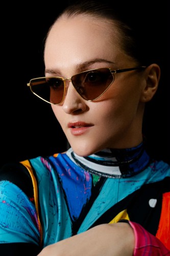 Fendi FE40068U - 30E - 60 Okulary przeciwsłoneczne Złoty Kocie oczy
