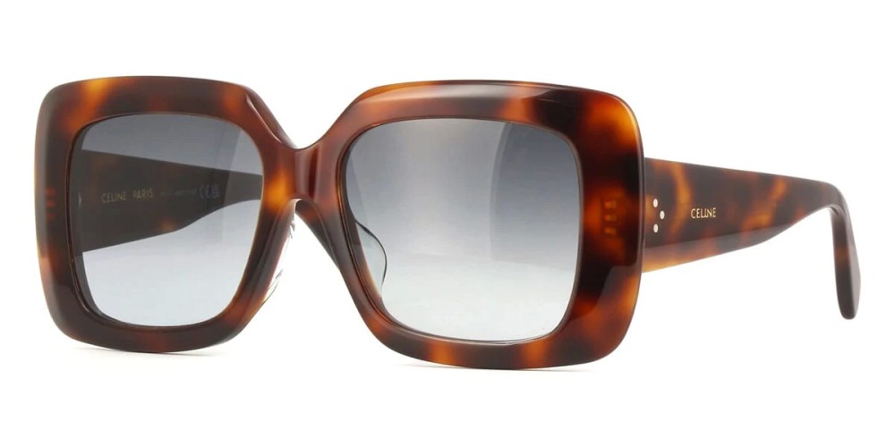 Celine CL40263F - 53B - 54 Okulary przeciwsłoneczne Havana Kanciaste