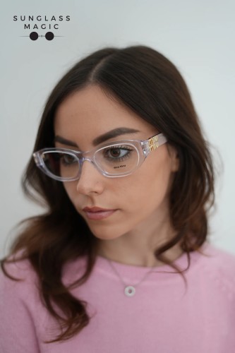MIU MIU MU 03WV - 15Z1O1 - 53 Oprawki korekcyjne Przezroczysty Nieregularne