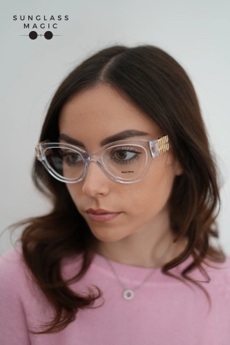 MIU MIU MU 01VV ​ - ​2AZ1O1 - ​52 Oprawki korekcyjne Przezroczysty