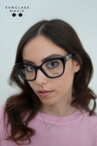 MIU MIU MU 05XV - ​08Q1O1 - ​54 Oprawki korekcyjne Ciemnoniebieski Kocie oczy