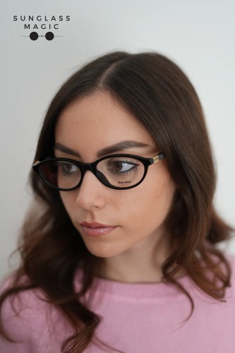MIU MIU MU 09XV - ​16K1O1 - ​53 Oprawki korekcyjne Czarny Owalny