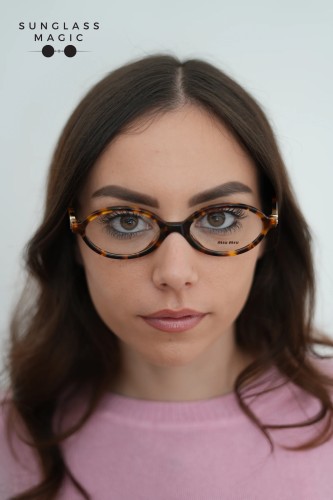 MIU MIU MU 01XV - 19P1O1 - 50 Oprawki korekcyjne Havanna Owalny