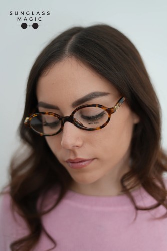MIU MIU MU 01XV - 19P1O1 - 50 Oprawki korekcyjne Havanna Owalny