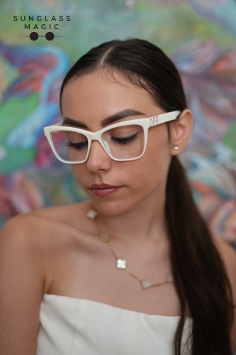 Off-White OERJ067 - 0100 - 55 Oprawki korekcyjne Biały Kocie oczy