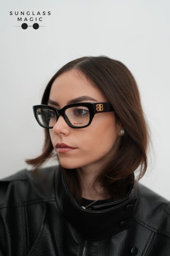 Balenciaga BB0363O - 001 - 54 Oprawki korekcyjne Czarny Kanciaste