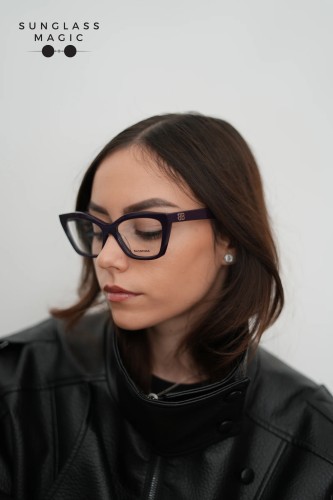 Balenciaga BB0342O - 007 - 55 Oprawki korekcyjne Fioletowy Kocie oczy