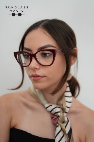 Fendi FE50120F - 069 - 54 Oprawki korekcyjne Czerwony Kocie oczy