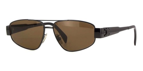 Celine CL40281U Triomphe Metal - 01E - 57 Okulary przeciwsłoneczne Czarny Pilotki (aviator)