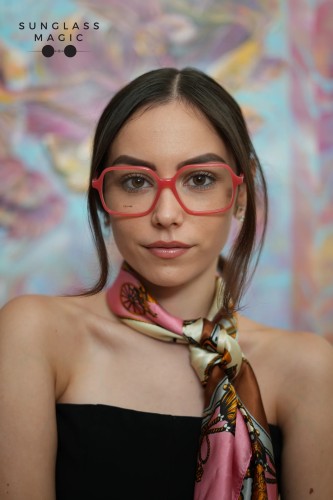 Celine CL50126I - 066 - 55 Oprawki korekcyjne Czerwony Kanciaste