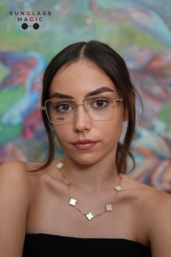 Fendi FE50107F - 030 - 53 Oprawki korekcyjne Kanciaste
