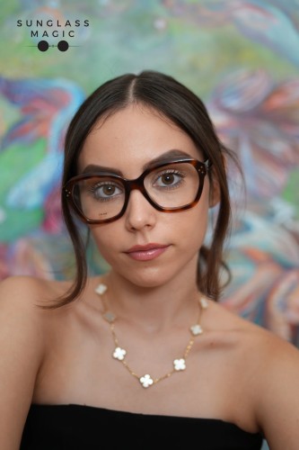 Celine CL50100I - 053 - 54 Oprawki korekcyjne Havana Kanciaste
