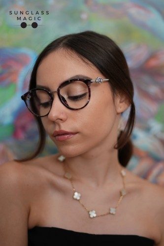 Chopard SCH273S - 0GGF - 53 Okulary przeciwsłoneczne Havanna Kocie oczy