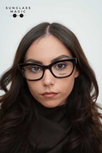 Saint Laurent SL643 - 006 - 54 Oprawki korekcyjne Havanna Kanciaste