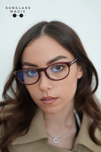 Tom Ford TF6075-D-B ECO - 069 - 50 - Z SOCZEWKAMI Z FILTREM ŚWIATŁA NIEBIESKO-FIOLETOWEGO Oprawki korekcyjne Owalny